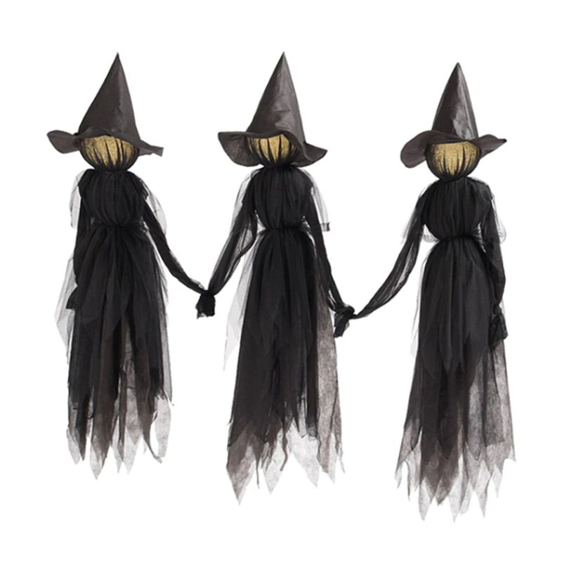 

Lighted Halloween Witch Decoration LED Glowing Horror Haunted House Party Props Holding Hands Ghost Home Yard DIY Decorations