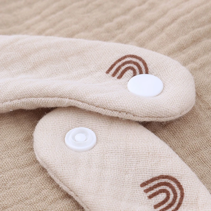 Baberos de algod&oacute;n para beb&eacute;s, pa&ntilde;os absorbentes de Color s&oacute;lido con borlas para reci&eacute;n nacidos, art&iacute;culo de alimentaci&oacute;n-5