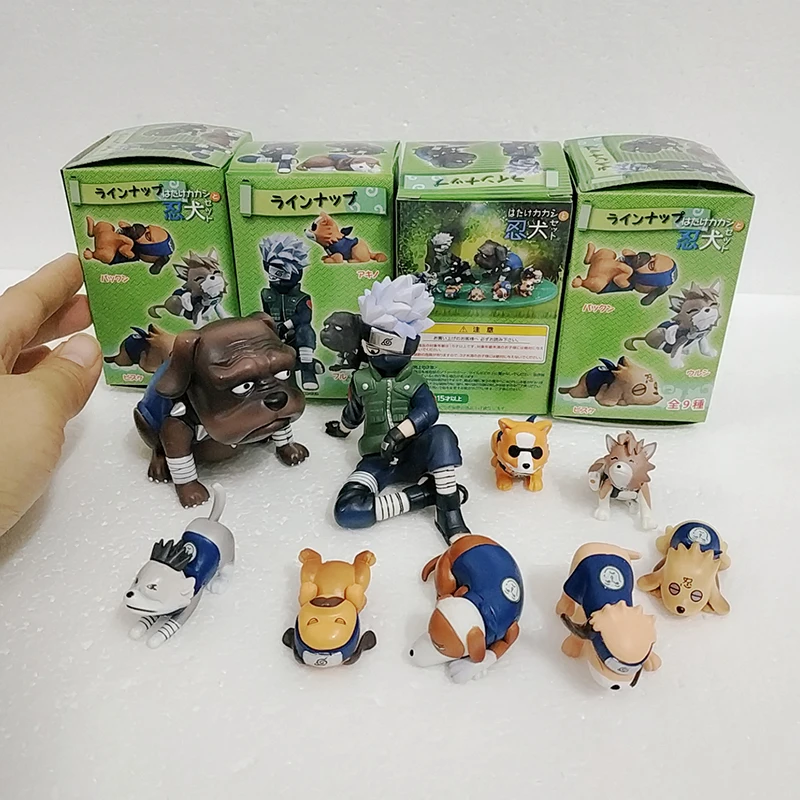 Фигурки героев мультфильма Наруто Hatake Kakashi Eight Ren Dogs 9 шт./лот модель игрушечной