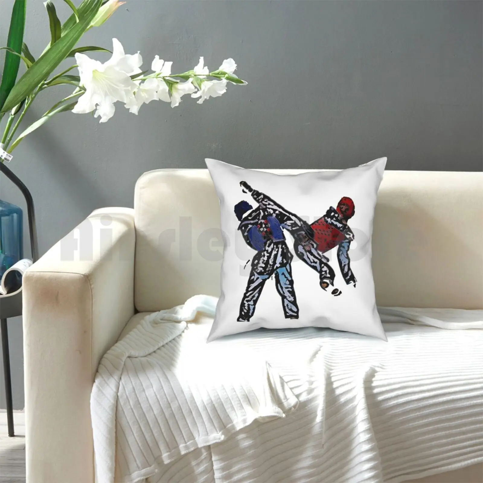 Подушка для тхэквондо с рисунком