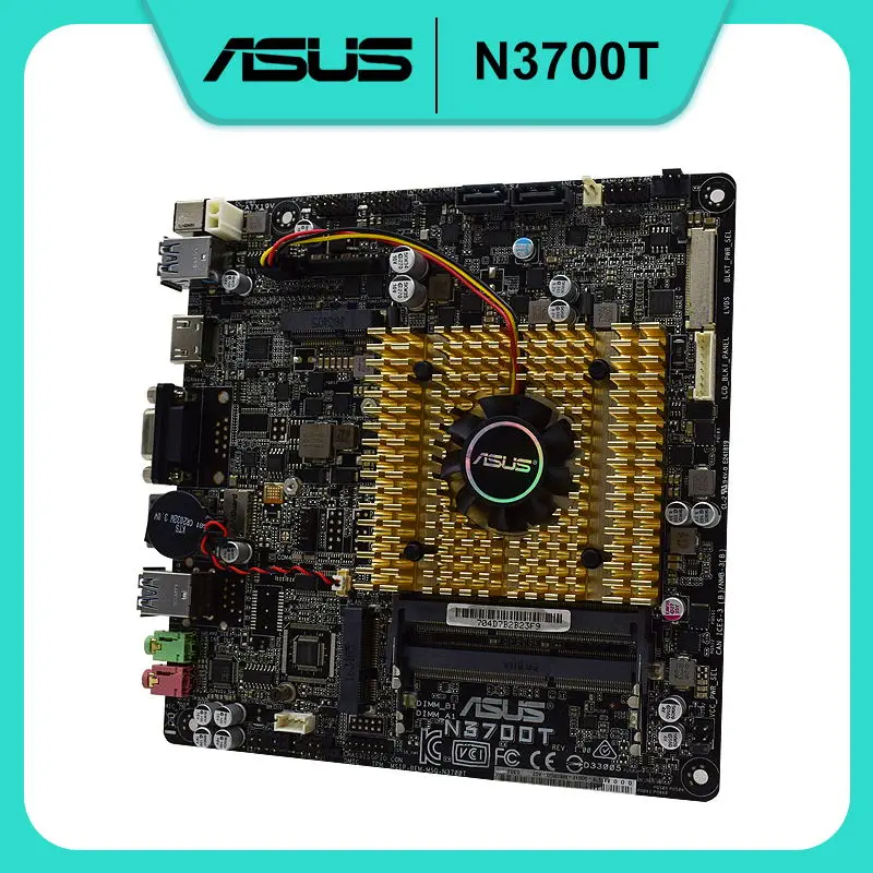 

ASUS N3700T Intel Pentium N3700 DDR3 PCI-E VGA HDMI SATA 6 ГБ/сек. 17*17 см Mini-ITX оригинальная десктопная материнская плата Combo