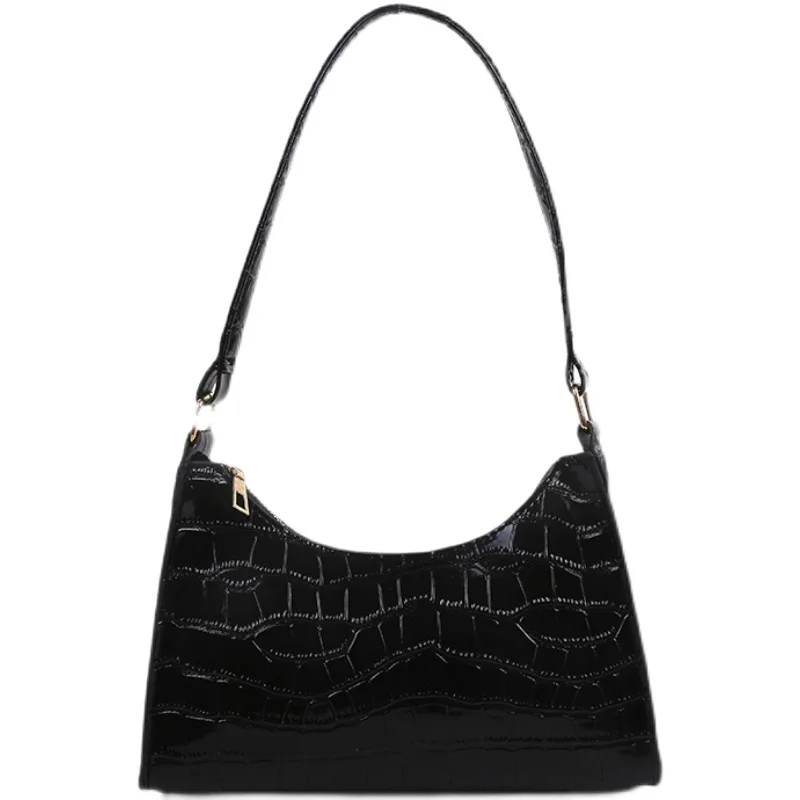 

Summer Popular Small Bag Female 2021 New Trendy Fashion Retro Crocodile Pattern Texture Underarm Bag Wild Shoulder Bag