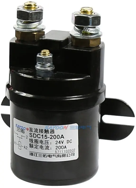 

SAYOON SDC15-200A DC6V 12v 24V 36V 48V 60V 72V 100A contactor used for electric vehicles, engineering machinery and so on.