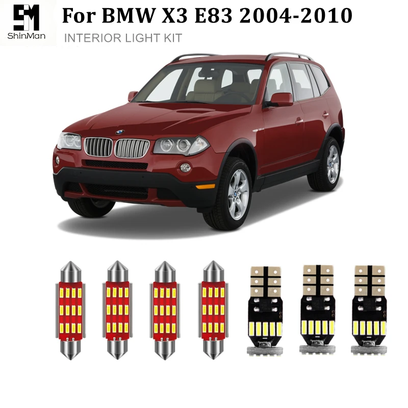 

Набор безошибосветильник щения для интерьера Shinman, 13 шт. посылка BMW X3 E83, аксессуары 2003-2010 светодиодный комплект светодиодного освещения для ...