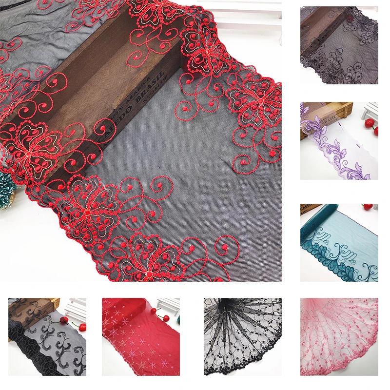 Новинка высокое качество 2 ярда вышивка кружевная ткань отделка материал сделай