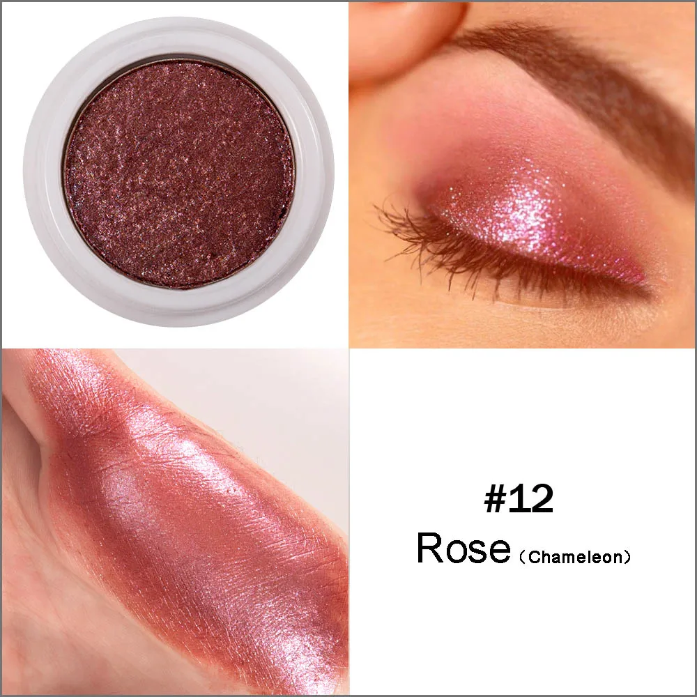 12 Мерцающие кремовые тени Хамелеон блестящие тени для макияжа водонепроницаемые стойкие тени для макияжа глаз гладкие тени для век хайлайтер - Цвет: 12