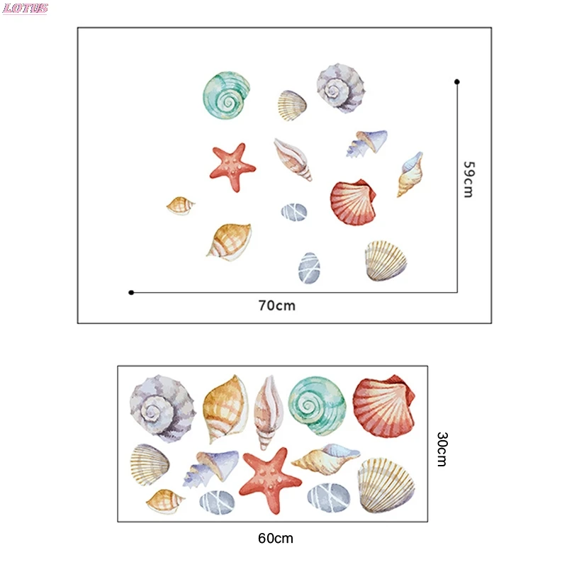 Лидер продаж настенные наклейки в виде ракушек для украшения дома
