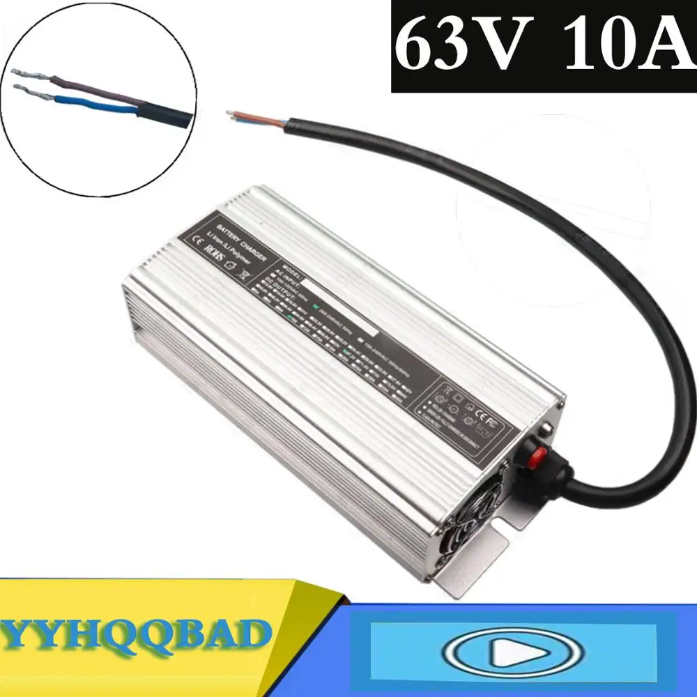 

672W 63V 10A Charger for 15S 61.5V Lithium Li-ion Battery Charger bike bicycle electric bike battery High quality Free shipping