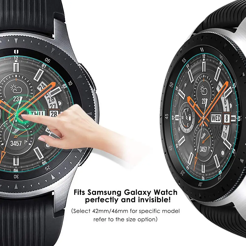 Экран протектор для samsung Шестерни S3 Frontier/классические/S2 Galaxy Watch 46 мм/42 мм/Активный закаленное Стекло Смарт-часы, пленка 3 42 46 мм