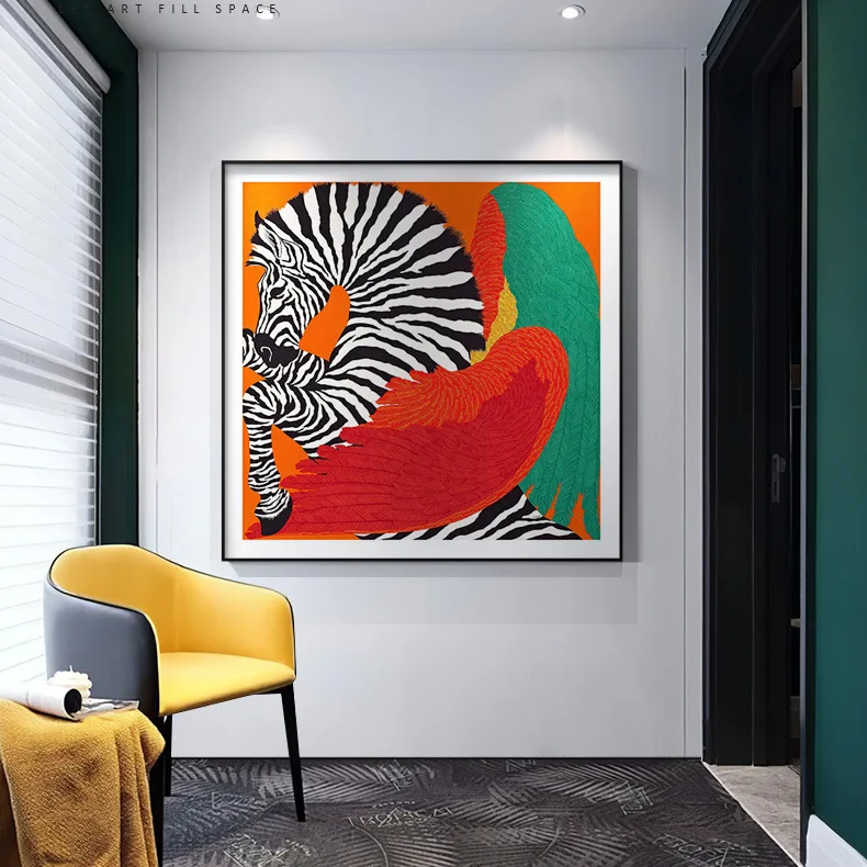 

Modern minimalist abstract living room sofa background wall decoration dining room painting