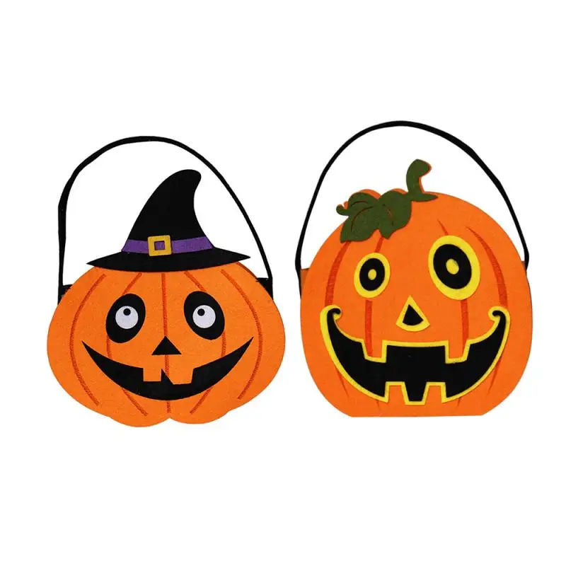 

2020 Halloween Portable Pumpkin Bag Children's Portable Sugar Bag Pumpkin Candy Buckets Children Trick Or Treat Bags Halloween