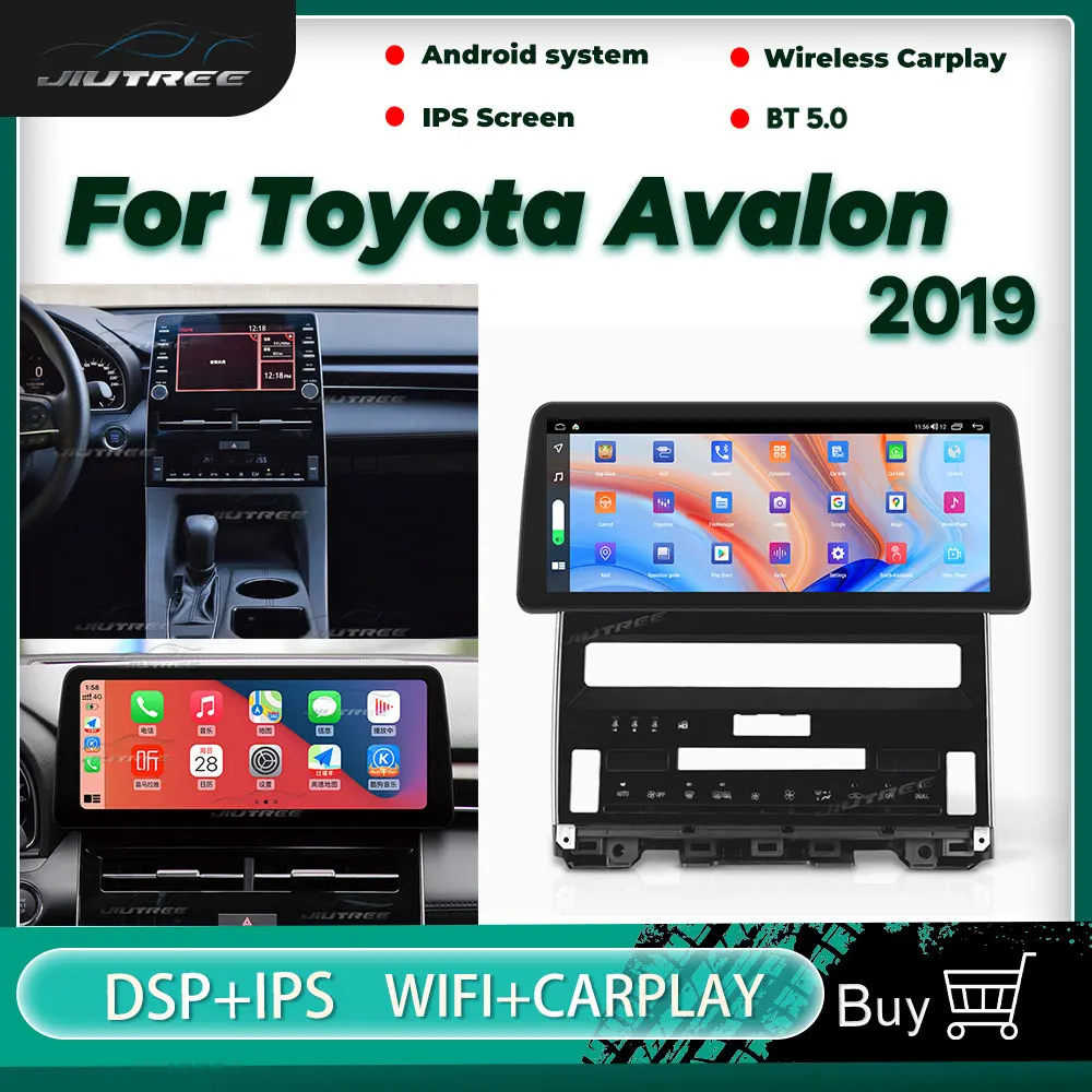

Автомобильный радиоприемник 2 Din Android для Toyota Avalon 2019 GPS, беспроводная навигация Carplay, мультимедийный DVD-плеер, автомобильный стерео приемник