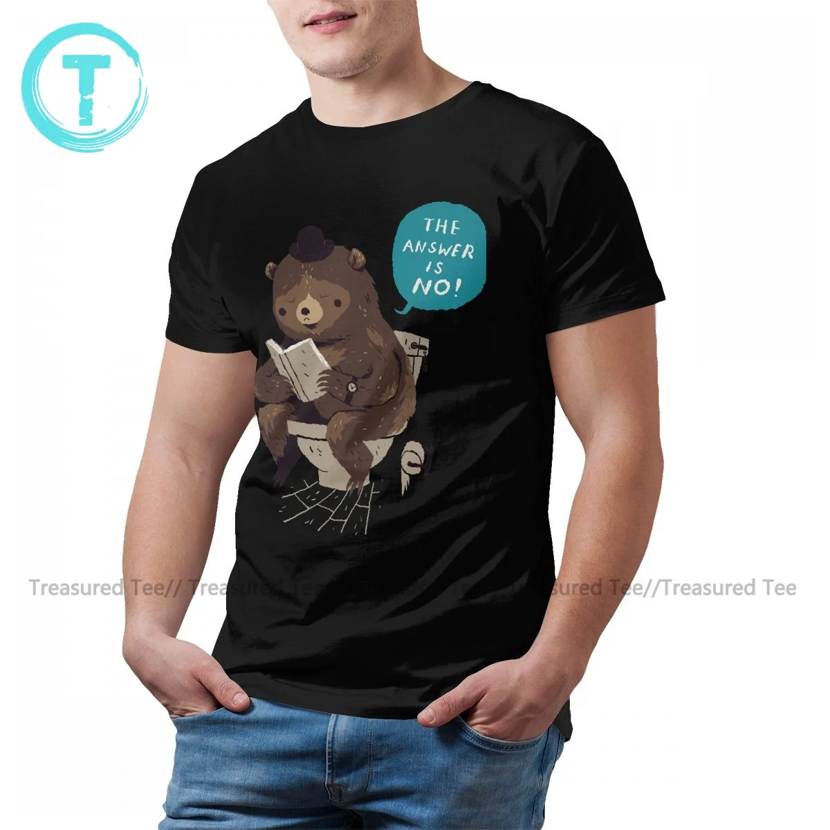 

Bear T-Shirt Streetwear Funny 100 Cotton T Shirt Graphic Short Sleeve Tshirt Men Oversized