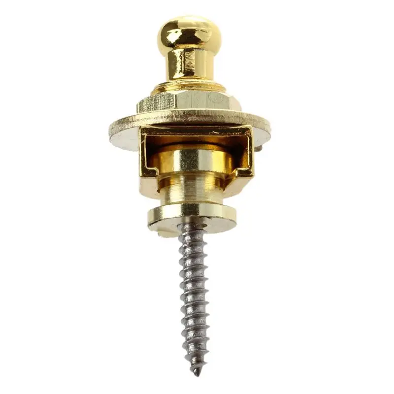 Винт тип гитарные части безопасности ремень Замок золотой тон|Детали и