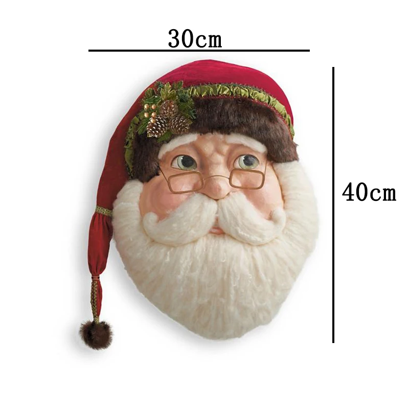 

С Новым Годом большая голова Санта-Клаус настенные двери окна витрина висячие украшения креативные скандинавские украшения Рождество дома...