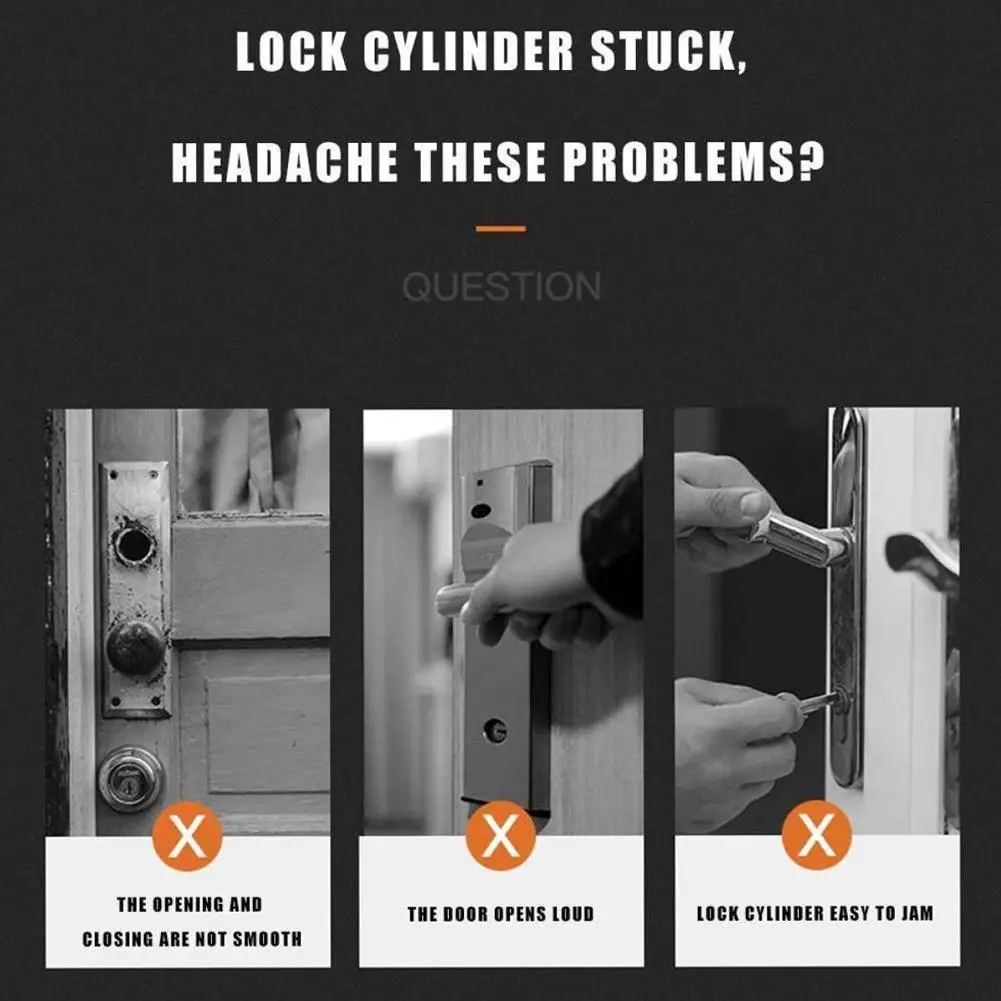 

70g/60ml Key Cylinder Lock Lubricant Gate Locksmith Tools Locksmith Supplies Padlock Graphite Powderfor Auto Gate Lock Hinge