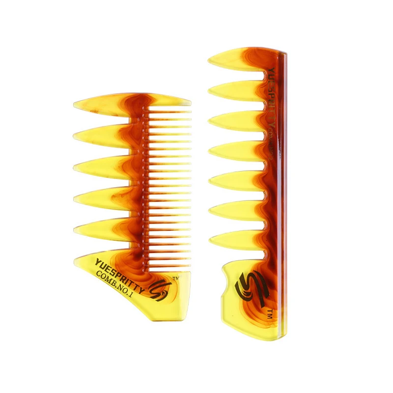 

Men's Styling Hair Brush Oil Comb Retro Oil Head Wide Tooth Comb Beard Template Comb Hairbrush Barber Hair Styling Tools