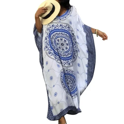 Длинный кафтан в стиле инди-фолк 2023, летнее пляжное платье, женская одежда, пляжная одежда большого размера, накидка Robe de Plage Saida de Praia # Q288