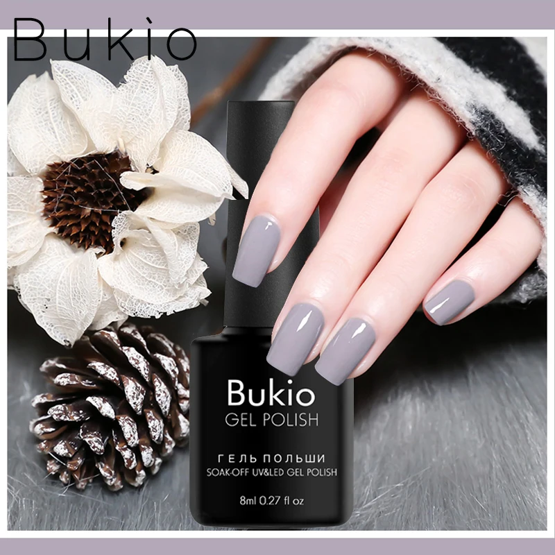Матовый УФ гель для ногтей Bukio Color s 8 мл верхний слой отмачиваемый Гель лак