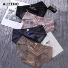 Сексуальное женское кружевное Прозрачное нижнее белье, Бесшовные дышащие трусики, атласные женские хлопковые трусы с промежностью для девочек 3 шт., su6639