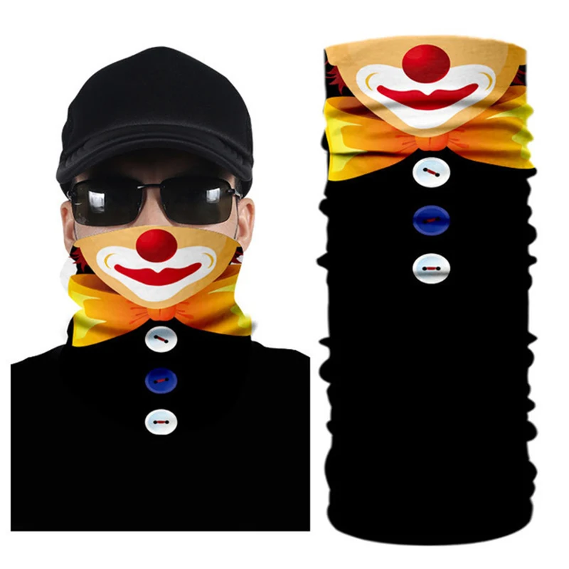 Балаклава клоуна полумаска для лица мотоциклетная ветрозащитная дышащая Лыжная