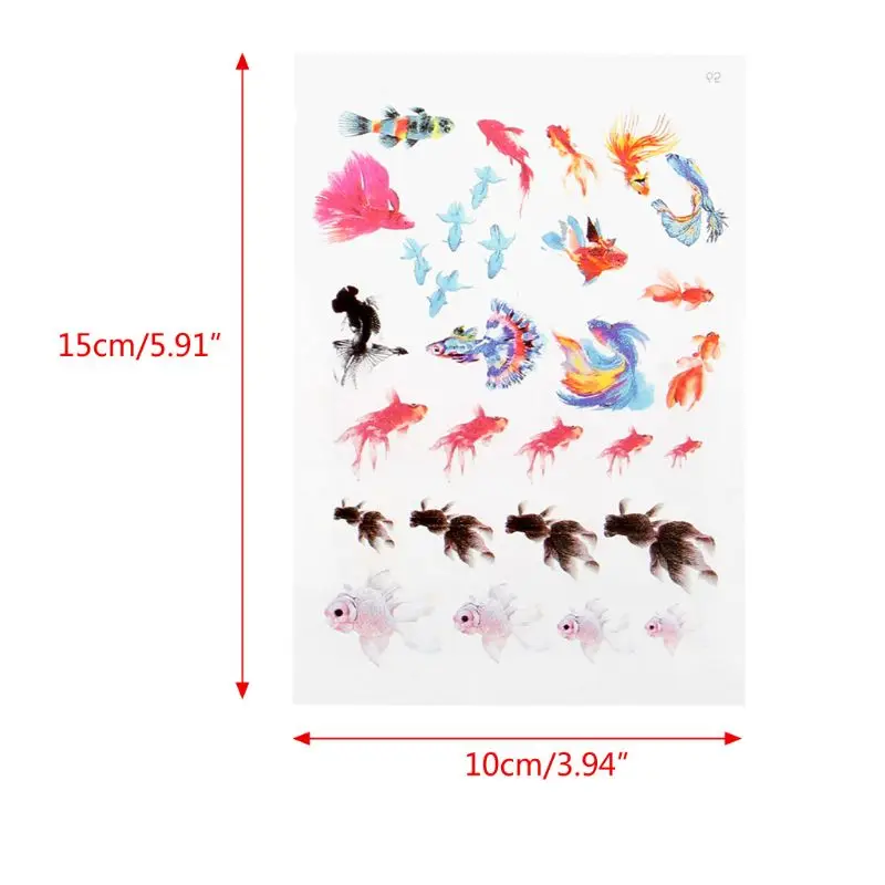 

12 Sheets Goldfish Leaves DIY Epoxy Resin Fillers Jewelry Fillings Materials kit
