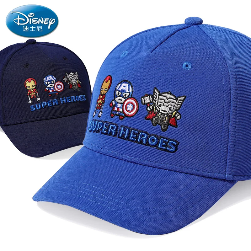 

Disney 2021 new children's cartoon hat boys and girls sunshade baseball cap hip hop sun hat Marvel Comics series baby hat