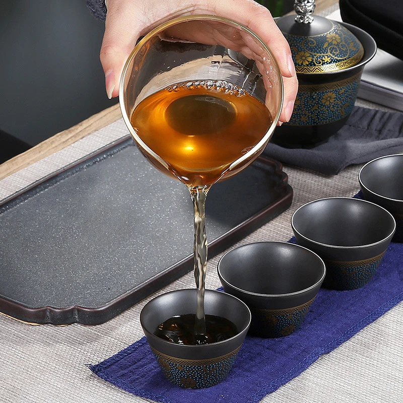 New Ceramic Teapot One Pot Four Cup Outdoor Travel Kung Fu Tote Bag Set Tcup Teaset Chinese Tea | Дом и сад