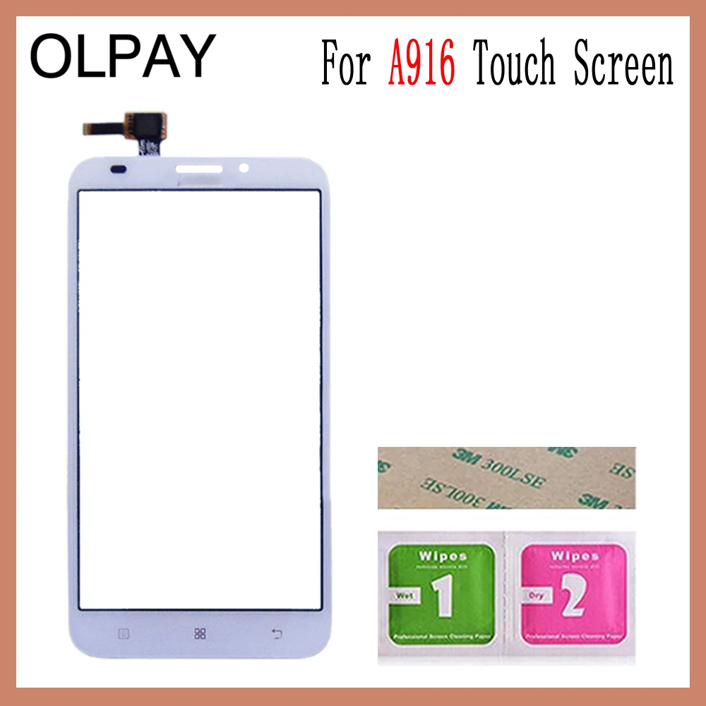 White No Tools OLPAY 5," переднее стекло для lenovo A916 A 916 мобильный сенсорный экран сенсорный дигитайзер Сенсорная панель инструменты Бесплатный клей+ салфетки - Цвет: White No Tools