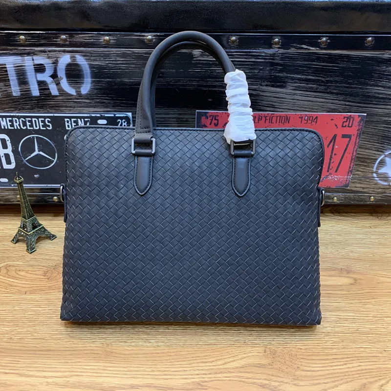 Кожаная мужская сумка Kaisiludi горизонтальный стиль мужской портфель удобная для