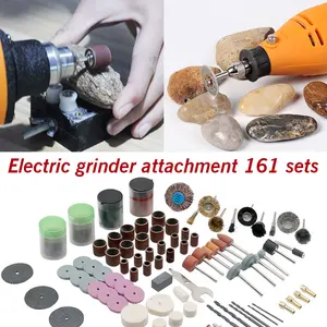 161 шт. Мини дрель вращающийся инструмент Аксессуары для дремель Биты Набор дерево металл Гравировка Электрический вращающийся инструмент аксессуар абразивные инструменты