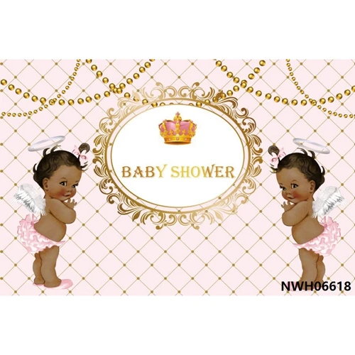 Yeele Baby 1st Birthday Backdrop Girl Princess Baby Shower Золотая Корона розовая пользовательская фотография Виниловый фон для фотостудии - Цвет: NWH06618