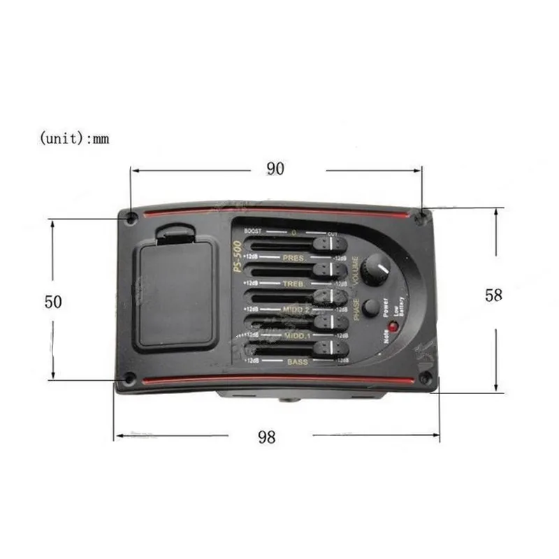 5 полосный гитара с эквалайзером пикап Предварительный усилитель акустической