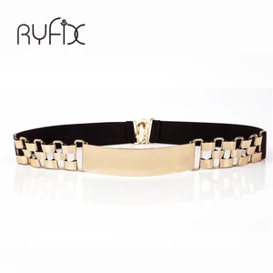 Новое поступление, эластичный широкий пояс с золотистой металлической пряжкой для женщин, Модный высококачественный Лидер продаж, бренд cummerbunds BL37