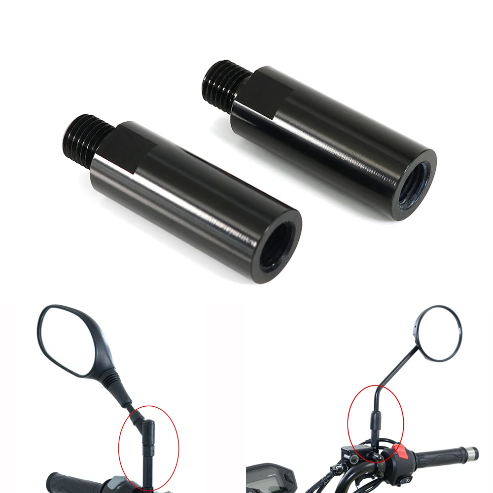 

M10x1.25 Left Hand Motorcycle Rear View Mirror Riser for Kawasaki Versys X300 X250 Triumph Scrambler GW250 Mirror Extensions Kit