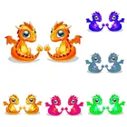 Алмазная живопись с аниме мультяшными животными драконом 5D Набор для вышивки крестиком вышивка полностью Круглая Мозаика настенное искусство домашний декор