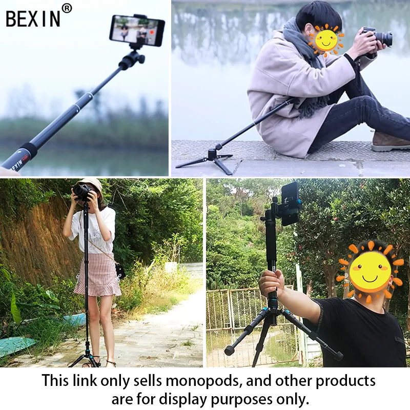 BEXIN алюминий Professional Travel Выдвижная телескопическая портативный легкий ручной монопод для цифровых SLR Камера