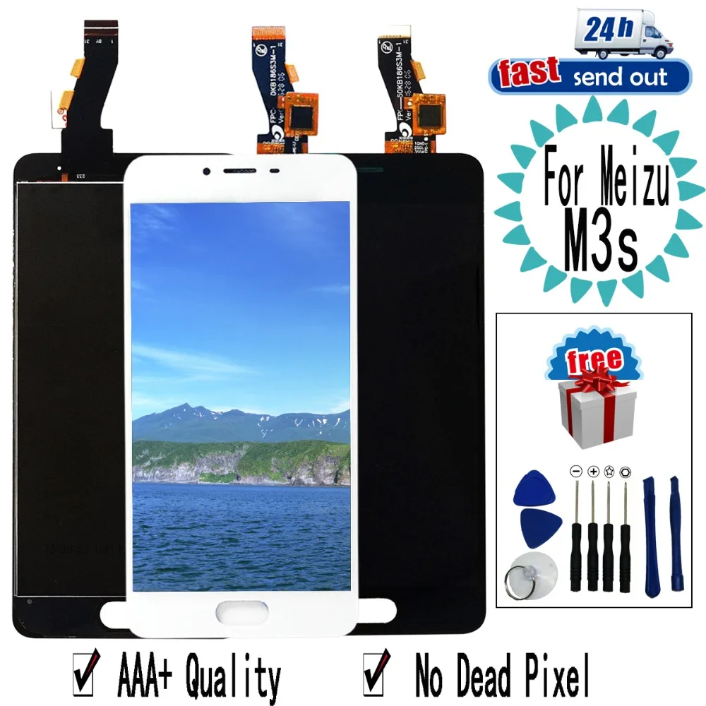 5," M3S mini lcd для MEIZU M3s lcd дисплей кодирующий преобразователь сенсорного экрана в сборе Замена с рамкой для MEIZU M3smini