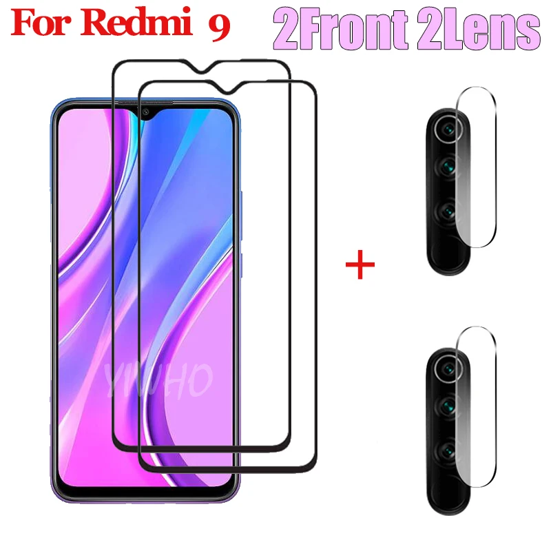 

4in1 Protective Glass for Xiaomi Redmi 9 Tempered Glass Camera Protector Lens Film On Xiomi Redmi 9 Redmi9 Redmi 9 Screen Film