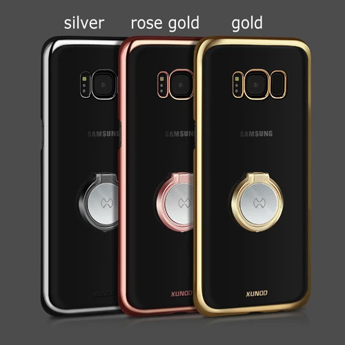 Silver Для samsung galaxy s8 чехол Xundd черный Жесткий PC Пластиковый Чехол с кольцом для galaxy s8+ подходит для Магнитного Держателя - Цвет: Silver