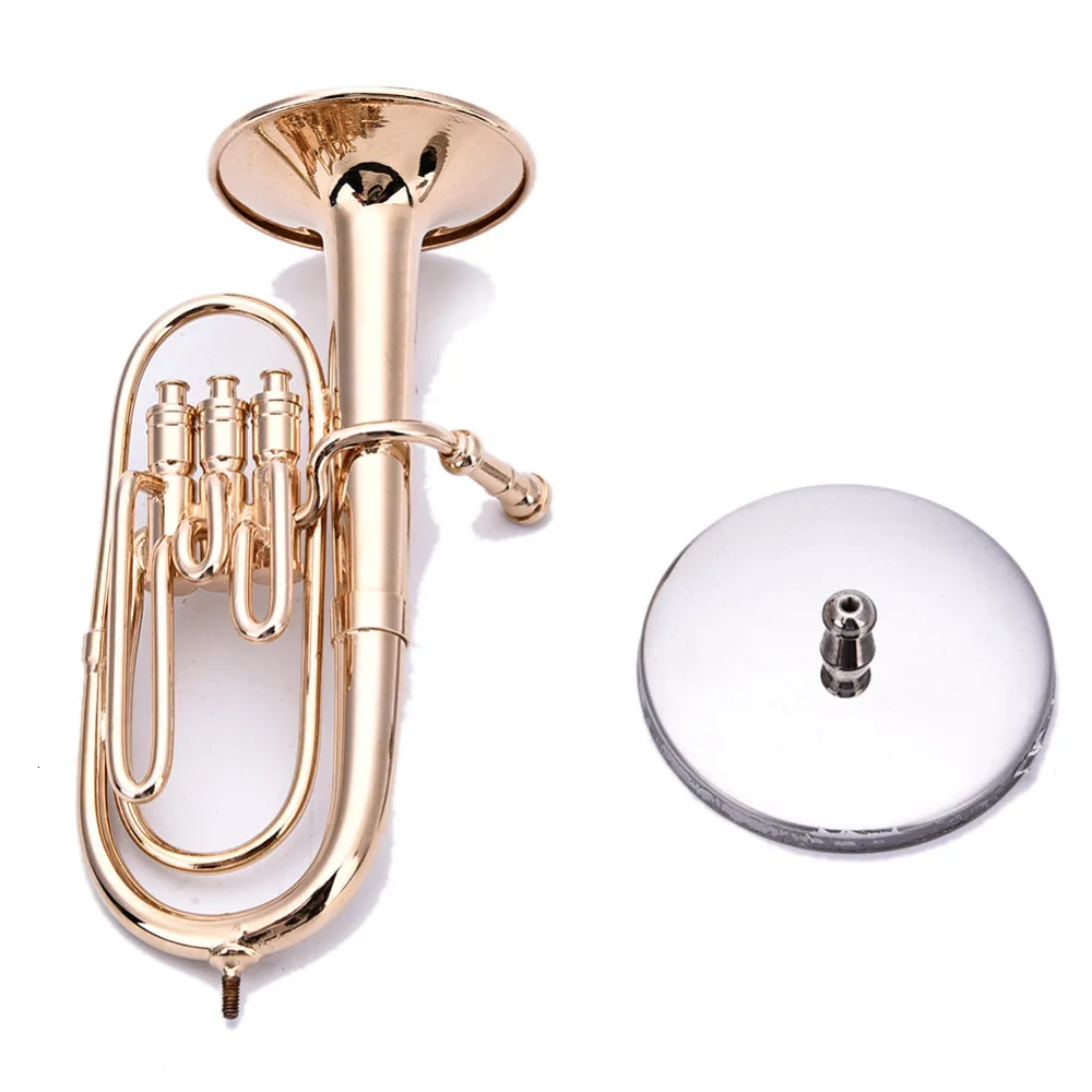 Маленькая туба Рог премиальная Подарочная коробка микро инструмент золотой угол