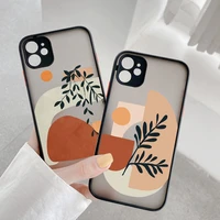 art color abstract geometry phone case for iphone 13 12 11 pro max x xr xs max 7 8 plus se 2020 hard shockproof back cover coque