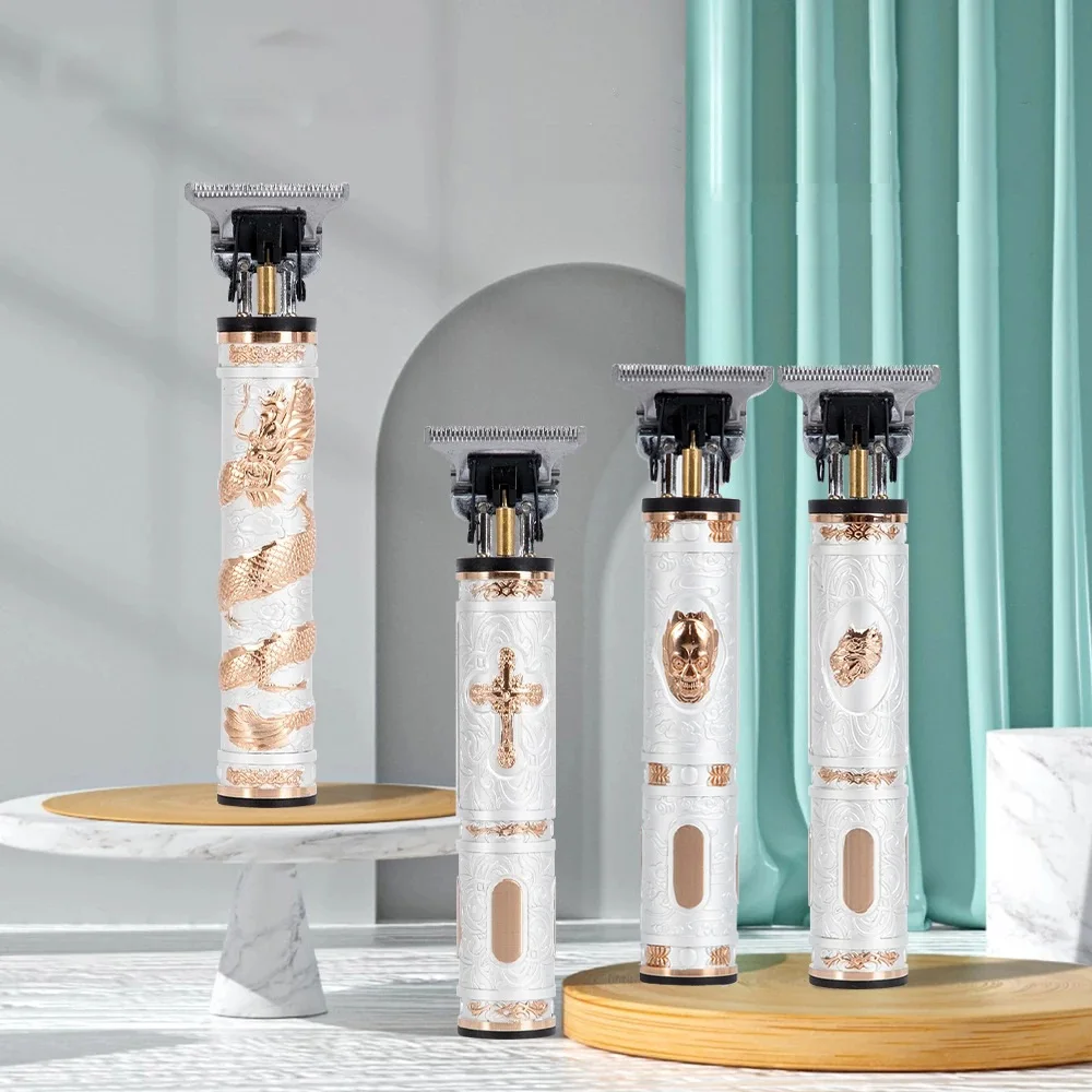 

Новинка, Платиновый ретро Электрический пинцет, раньше, ножницы для волос, бытовой, 3-часовый, USB, быстрая зарядка, низкий уровень шума, парикм...