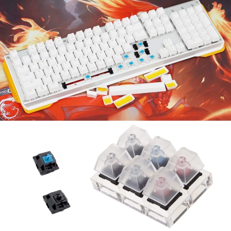 Набор тестеров Swit6X для Cherry MX с 6 прозрачными колпачками механической