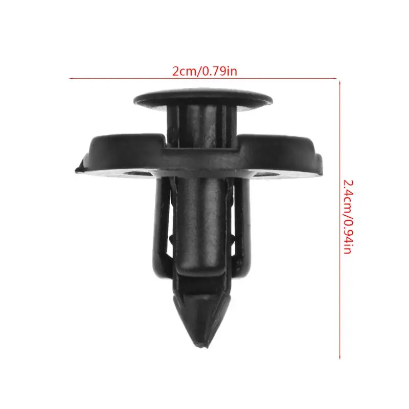 

10pcs Nylon Trim Board Panel Retainer Clips Rivet Fasteners Black for Toyota J60F