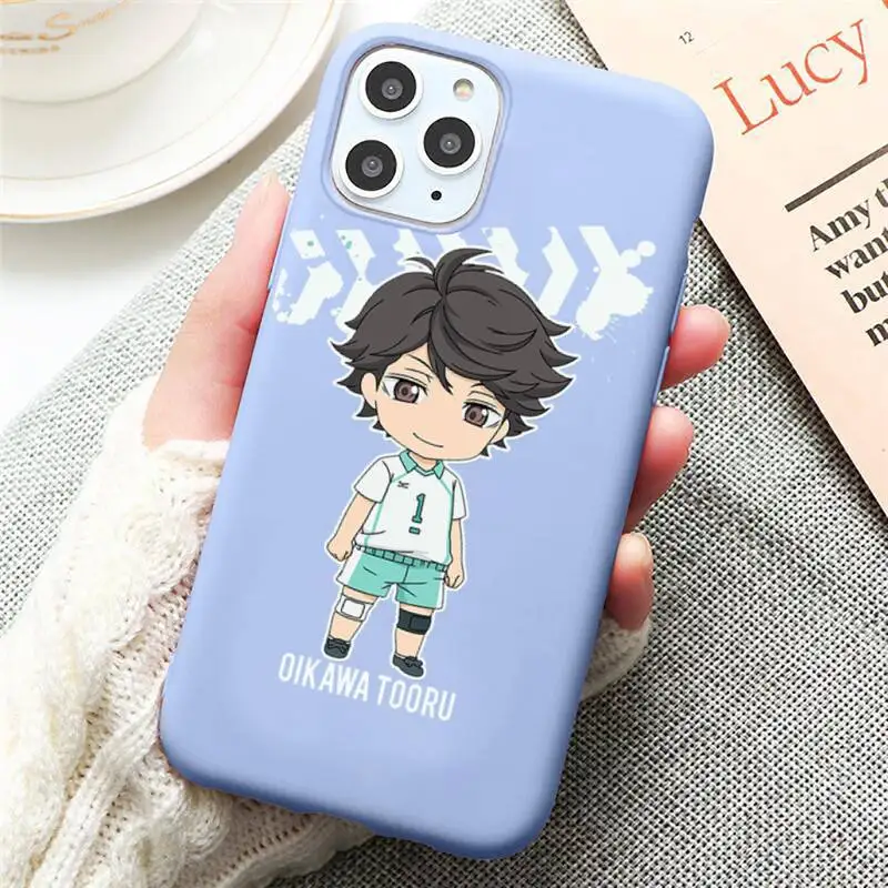 

Haikyuu Oikawa volleyball anime funda coque cover Phone Case Candy Color for iPhone 6 7 8 11 12 s mini pro X XS XR MAX Plus