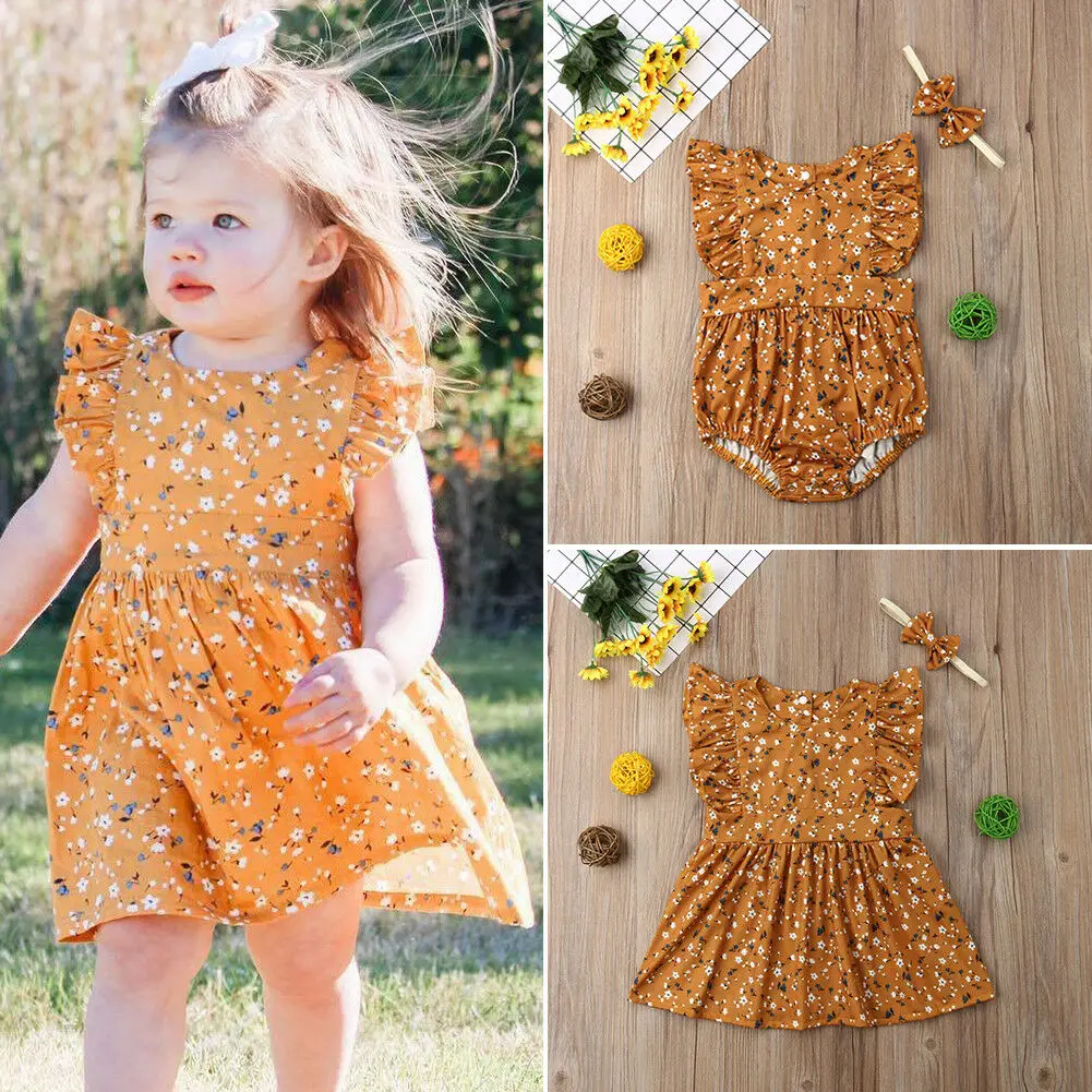 Одежда для малышей сестра цветочный боди комбинезон вечерние платья летние