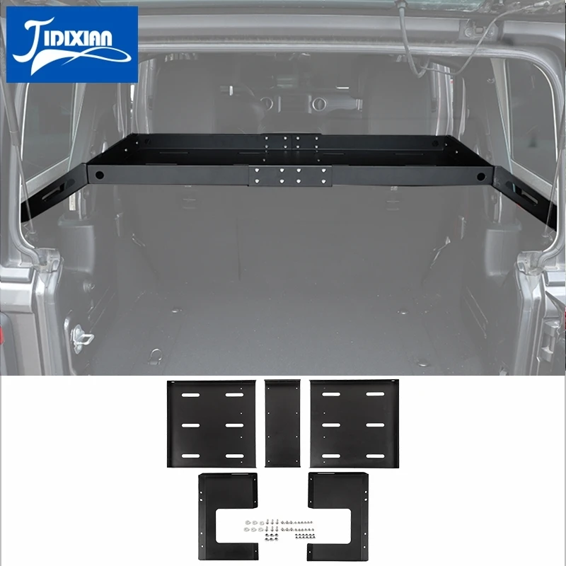 

JIDIXIAN Rear Racks Car Tailgate Trunk Storage Rack Luggage Shelf Accessories for Jeep Wrangler JK JL 2007-2018 2019 2020 2021