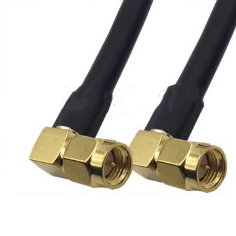 

Кабель RG58, коаксиальный разъем с прямоугольным штекером SMA и штекером SMA, антенна стандарта Wi-Fi, кабель-перемычка