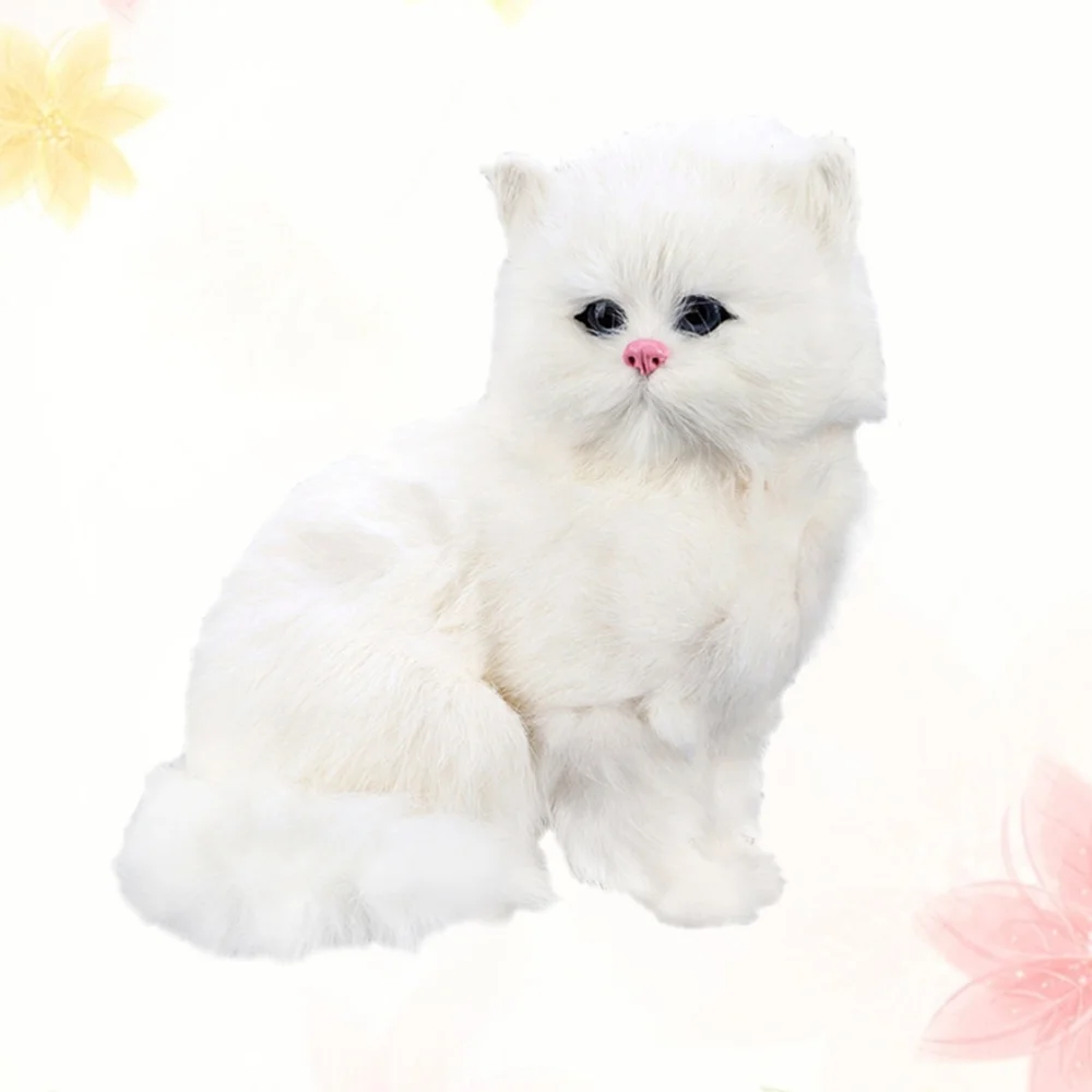 

Simulation Persian Cat Lifelike Animal Model Decorative Home Accessories Ornament Artistic Craft Gift